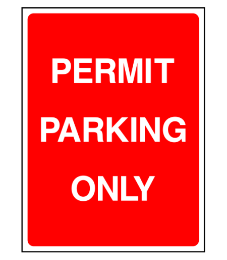 Permit Parking sign