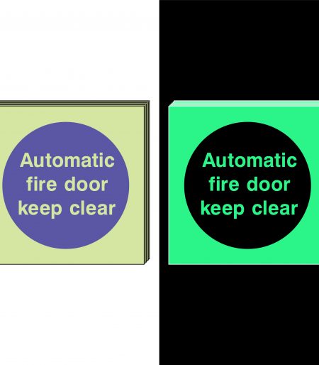 Photoluminescent Automatic Door - Keep Clear (Set of 6)