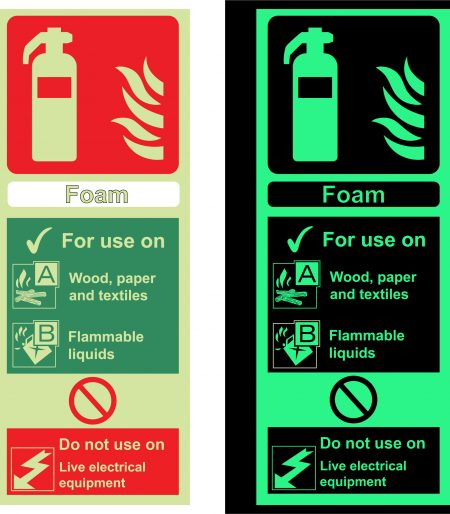 Photoluminescent Fire Extinguisher - Foam